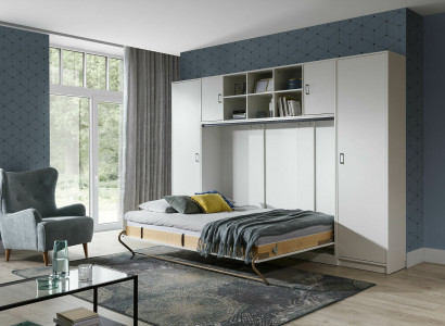 XXL Kleiderschrank Schränke Wand Bett Schrank Wandschrank Betten 90/120/140x200